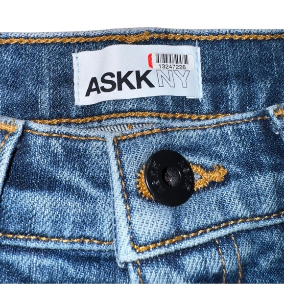 ASKK NY High-Rise Ankle Skinny Jeans Medium Blue Wash Size 27 - Picture 13 of 16